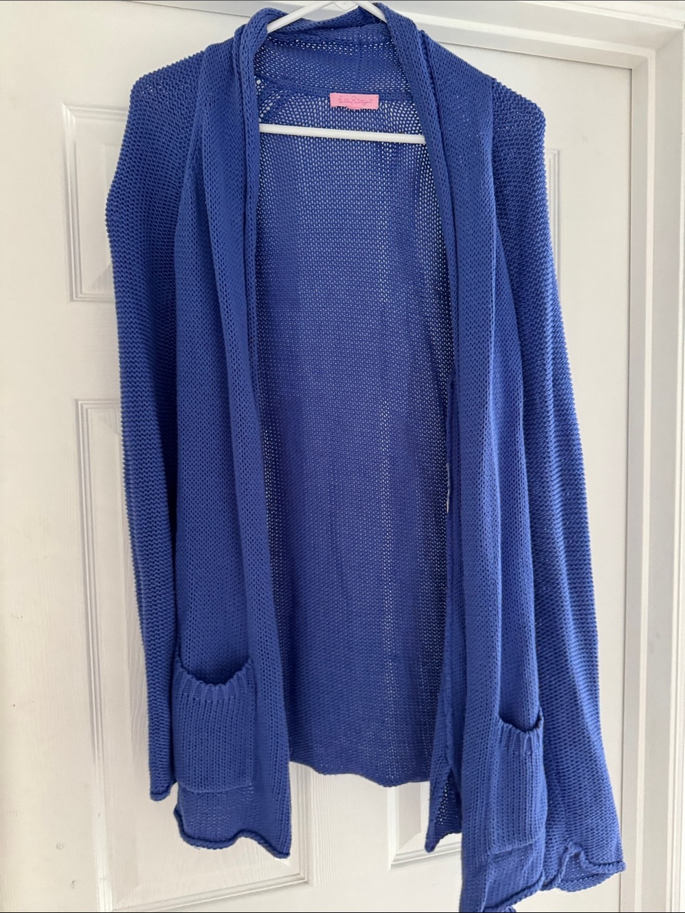 Lilly Pulitzer Royal Blue Open-Front Knit Cardigan